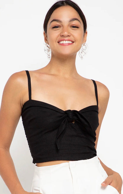 The Noir Knot Crop Top